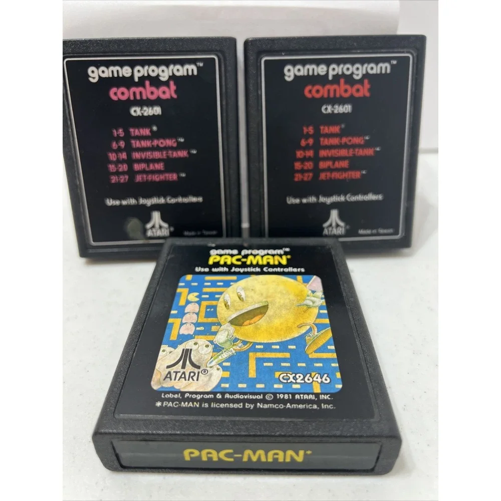 1981 Atari Game LOT Of 3 Cartridges CX2601 CX2646 Vintage‎ Video games